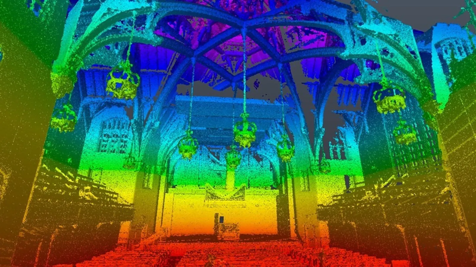 Nuvem de pontos de igreja histórica